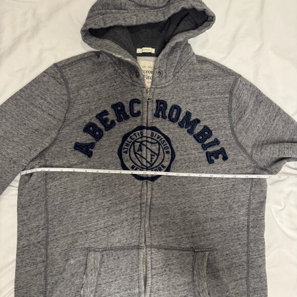 Abercrombie & Fitch VTG Muscle Hoodie Men’s Large Gray Y2K Mallcore Collegiate - Picture 5 of 16